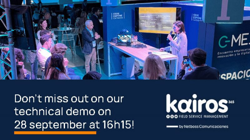 Netboss Comunicaciones will participate in C-Meet 2023 with a technical demo of its field service management solution, Kairos365FSM.