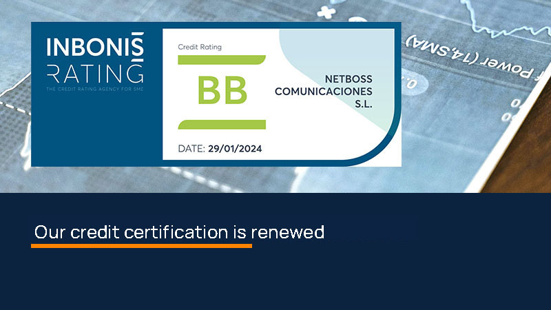INBONIS Rating reaccredits our financial solvency with a “BB”.
