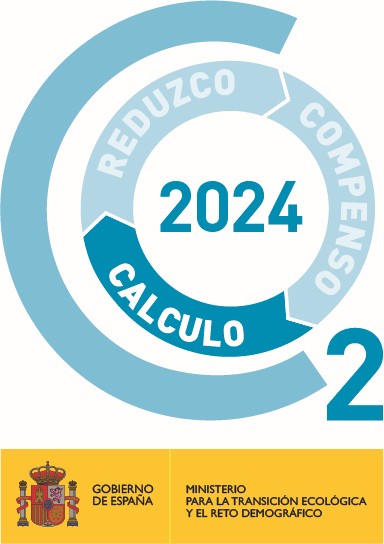 Sello Registro de huella de carbono, compensación y proyectos de absorción de CO2 del Ministerio para la Transición Ecológica y el Reto Demográfico